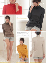 画像をギャラリービューアに読み込む, シルク タートルネック 長袖 シャツ カットソー レディース シルク100％ M～LL ハイネック レディース 絹 プルオーバー インナー 長袖シャツ ニットインナー とっくり 肌に優しい 快適 柔らかい 蒸れにくい あったか 保温 防寒 温活 (送料無料) (在庫限り)
