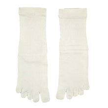 画像をギャラリービューアに読み込む, シルク 5本指ソックス レディース 靴下 クルーソックス 23-25cm 女性 五本指 ソックス  5本指靴下
