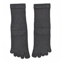 画像をギャラリービューアに読み込む, シルク 5本指ソックス レディース 靴下 クルーソックス 23-25cm 女性 五本指 ソックス  5本指靴下
