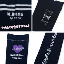 画像をギャラリービューアに読み込む, ハイソックス 女の子 靴下 キッズ ジュニア かわいい 19 - 24cm 子供 ソックス 柄 可愛い 黒 紺 ガールズ くつ下 子ども くつした 通学 女子 子ども こども 快適
