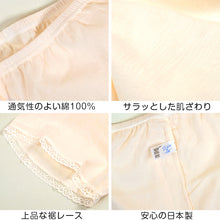 画像をギャラリービューアに読み込む, 綿100% フレアパンツ 夏 下着 ズボン下 ひざ上 レディース M～LL ペチパンツ ペチコート タップパンツ ボトム インナー 薄手 クレープ

