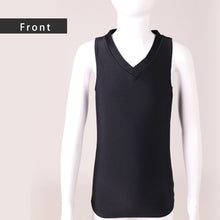画像をギャラリービューアに読み込む, 日本製 キッズ スポーツ UV スリーブレス Vネック シャツ 130cm～170cm  バスケ バスケットボール スポーツインナー 子供 uvカット ジュニア 部活 スポ少 練習用 アンダーウェア 男の子 女の子
