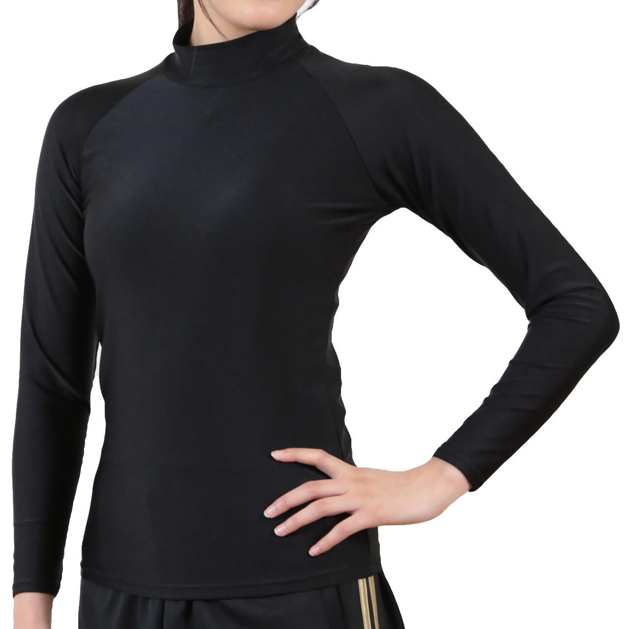 スポーツ インナー uvカット ハイネック 長袖 レディース M～LL