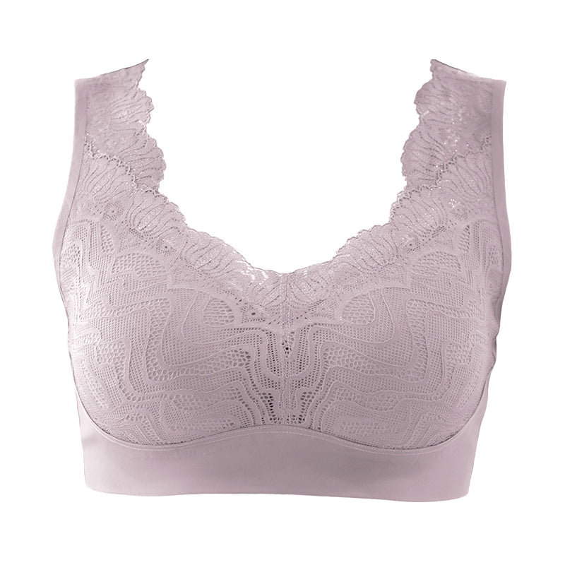 ノンワイヤーブラ 脇高 レース ブラジャー ノンワイヤー レディース M～LL (ワイヤレス ワイヤーなし 単品 女性 下着 婦人 インナー 締め付けない 楽 ラク フィット ソフトブラ) (在庫限り)
