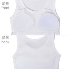 画像をギャラリービューアに読み込む, 綿100％ カップ付き タンクトップ 胸二重 女の子 キッズ ジュニア 140cm 150cm 160cm 165cm スクール インナー 小学生 中学生 肌着 胸2重 ガールズ 女児 取り外し可 日本製 コットン 肌に優しい
