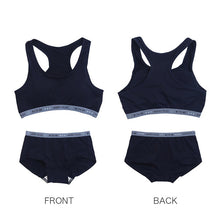 画像をギャラリービューアに読み込む, ジュニアブラ ショーツ 上下セット ハーフトップ 子供 下着 女の子 140cm 150cm 160cm 165cm スポブラ 小学生 キッズ ジュニア インナー 中学生 女子 ブラジャー 肌着 スポーツブラ スポーツショーツ 運動 部活 体育
