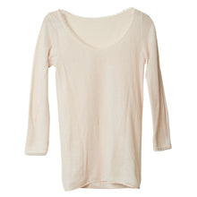 画像をギャラリービューアに読み込む, 綿100% インナー レディース 長袖 ガーゼ 8分袖 シャツ M～LL 下着 肌着 締め付けない コットン 綿 婦人 女性 冷えとり あったか 暖かい 日本製 レース
