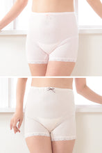 画像をギャラリービューアに読み込む, レディース コットン ショーツ 3分丈 3色組 M～LL (深ばき 下着 綿 3枚 セット 日本製 丈長 インナー 伸びる おなか すっぽり 楽 M L LL)

