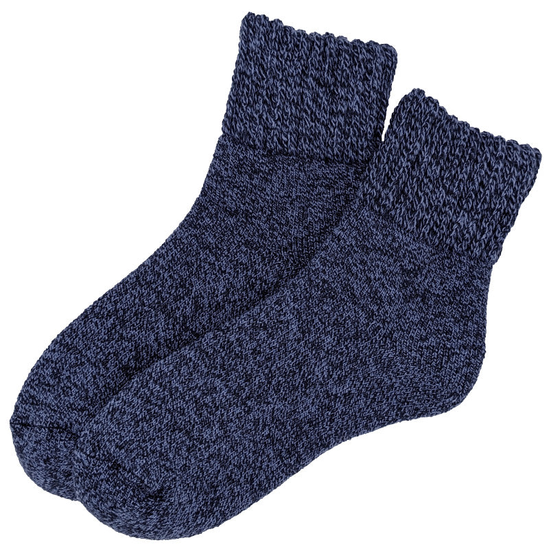 裏起毛 靴下 メンズ あったか 厚手 ソックス 20-22cm～28-30cm クルー丈 大きいサイズ 男 厚地 暖かい 保温 クルーソックス 防寒 冷え性対策グッズ 足 お休みソックス パイル アウトドア 屋内 屋外 紺 灰 茶