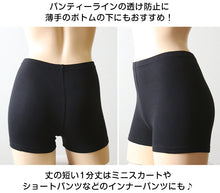 画像をギャラリービューアに読み込む, 綿混 レディース 1分丈 スパッツ 3L～5L (女性 大きいサイズ レギンス レディース スポーツ インナー 黒 中学生 高校生)
