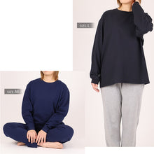 画像をギャラリービューアに読み込む, 綿100 長袖 Tシャツ 薄手 ルームウェア レディース メンズ ユニセックス S M L LL 3L 4L 綿100% ロンｔ トップスのみ コットン パジャマ 寝巻き 部屋着 丸首 夏向け 軽い 綿素材 家族 おそろい 大きいサイズ オーバーサイズ シンプル 無地 外出
