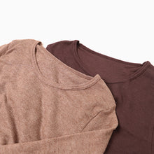 画像をギャラリービューアに読み込む, 長袖 インナー 当て付き 両起毛 裏起毛 肩当て レディース 肌着 長袖インナー 長袖シャツ 無地 丸首 あったかい 暖かい M L LL あったかインナー 起毛 暖かい トップス 防寒 冷えとり 冬 アンダーウェア レディースインナー
