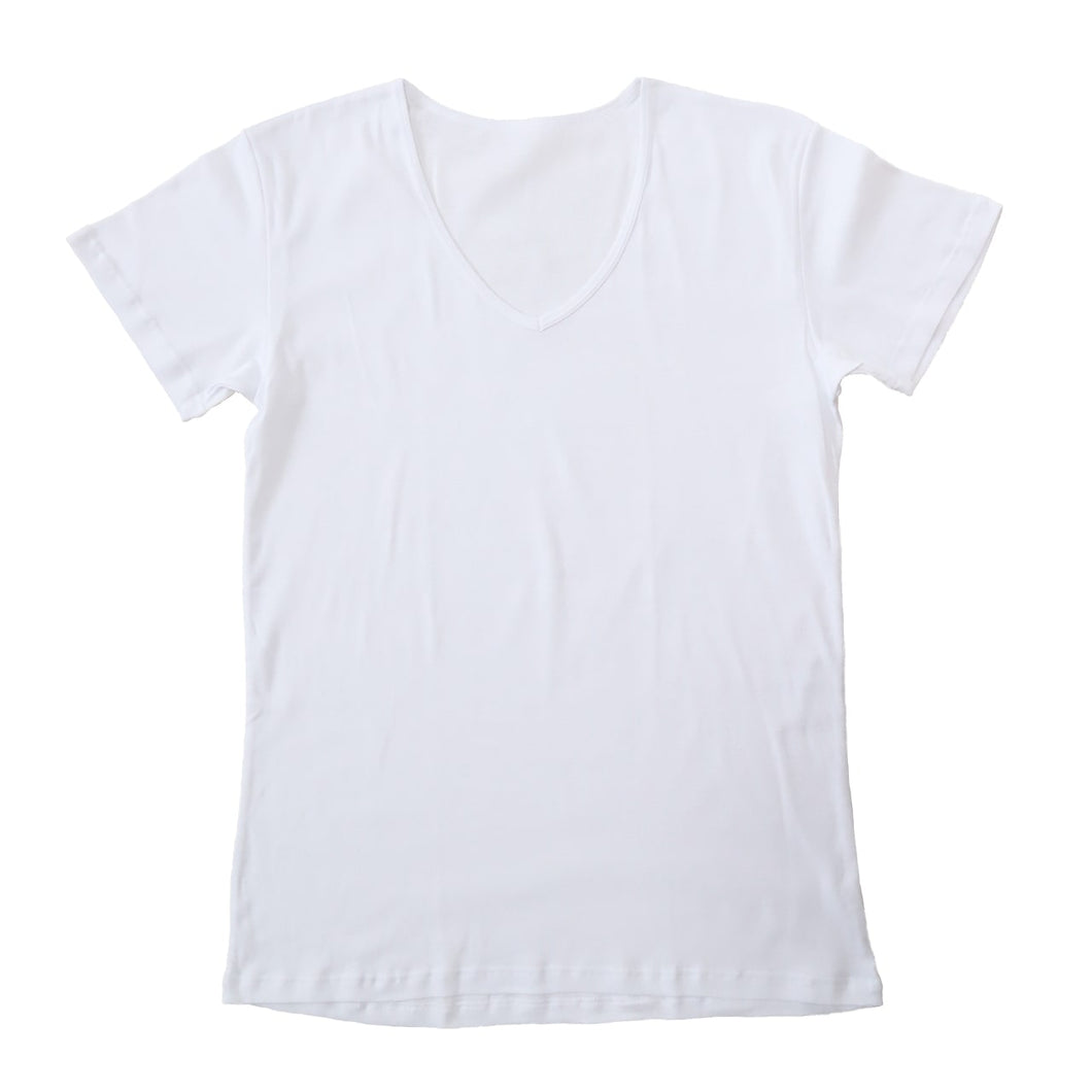 綿100% メンズ インナーシャツ 深めVネック 半袖 Tシャツ S～LL 下着 肌着 V首 インナー 抗菌 防臭 におい 見えない 無地 コットン 男性 紳士 M L
