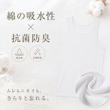画像をギャラリービューアに読み込む, 綿100％ タンクトップ メンズ 下着 肌着 ランニング S～LL インナー シャツ 白 無地 男性 紳士 抗菌 防臭 コットン シンプル 薄手 S M L LL
