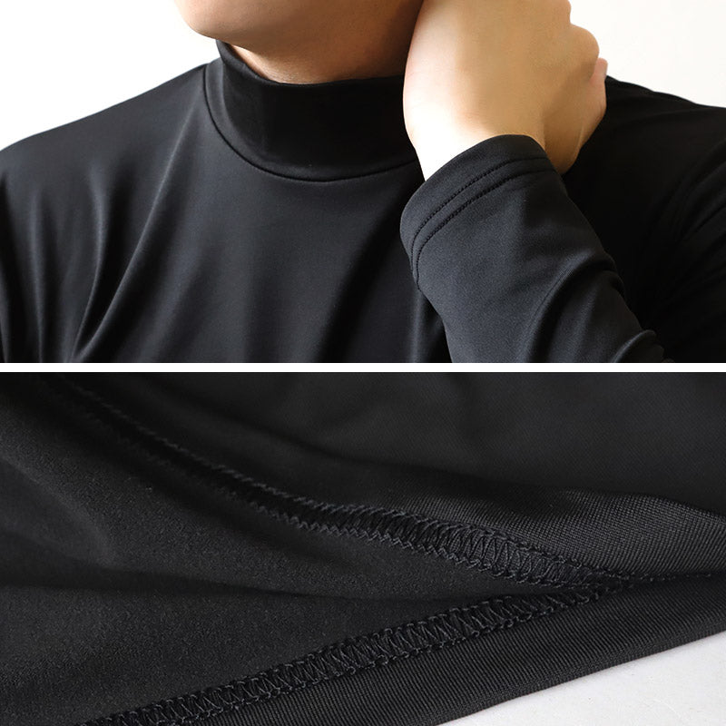 PING ブラック ハイネック長袖シャツ LL 真冬用　ストレッチ スポーツ インナー uvカット ハイネック 長袖 レディース M～LL