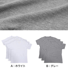 画像をギャラリービューアに読み込む, tシャツ vネック 半袖 メンズ 紳士 3枚組 LL～4L (肌着 下着 シャツ 男性 白 無地 アンダーウェア コットン LL 3L 4L 大寸 大きいサイズ) (在庫限り)
