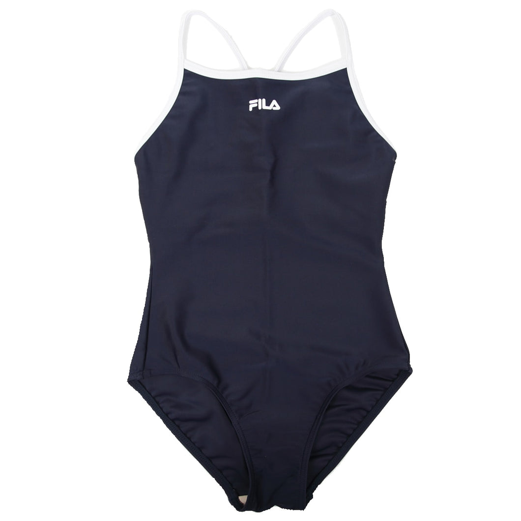 FILA スクール水着 女子 ワンピース 肩ひもカラータイプ 120cm～170cm (フィラ スクール 水着 女の子 子供 キッズ ジュニア スク水 プール 水泳 学校) (学用品) (在庫限り)