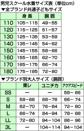 180cm 水着 サイズ