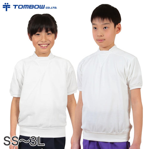 半袖V型シャツ 防汚加工 SS～3L (トンボ TOMBOW 体操服 運動着 トレーニングウェア イージーケア 汚落加工) (取寄せ)