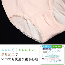 画像をギャラリービューアに読み込む, サニタリーショーツ 夜用 深め 綿 M～3L (生理用ショーツ 蒸れない 大きいサイズ 3l 生理用パンツ サニタリー ショーツ レディース インナー) (在庫限り)
