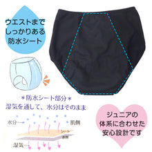 画像をギャラリービューアに読み込む, ジュニア ナイト用 サニタリーショーツ 綿混 羽根付き 150～165cm 女の子 下着 パンツ 女子 サニタリー 羽根つき インナー 小学生 中学生 生理用パンツ ナイト用
