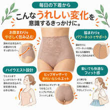 画像をギャラリービューアに読み込む, ジュニー・クルール(破産) ショーツ レディース ハイウエスト 深履き サポートショーツ お腹すっぽり パワーネット バックギャザー 1枚履き レース 婦人 下着 ミセス M L LL パンツ パンティー 女性用 婦人用 インナー ランジェリー 深ばき 深穿き
