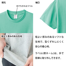 画像をギャラリービューアに読み込む, Tシャツ 半袖 キッズ 男女兼用 5.6オンス 無地 綿100％ 丈夫 グリーン系 100～160 (半袖 シャツ tシャツ ジュニア 男の子 女の子 クルーネック 夏) (取寄せ)
