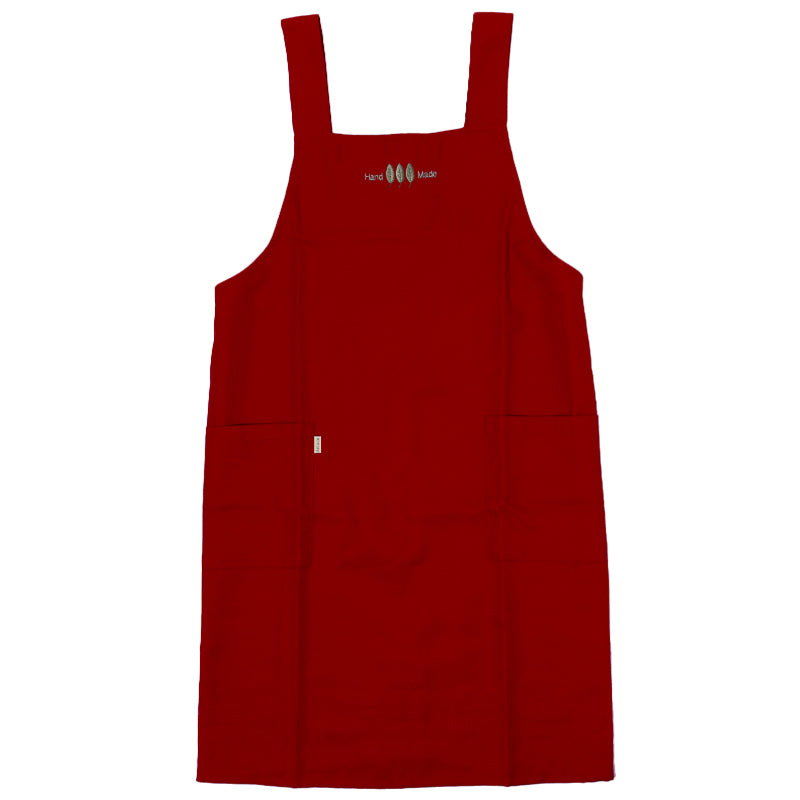 エプロン レディース 撥水 シンプル 汚れ防止 無地 刺繍 キッチン 料理 85cm 67cm 保育士 ガーデニング ひざ丈 ショート H型 おしゃれ 短い シンプル