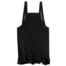画像をギャラリービューアに読み込む, エプロン シンプル クロス X型 黒 白 無地 レディース フォーマル M-L フリル サロンエプロン レトロ カフェ 喫茶店 冠婚葬祭 料理
