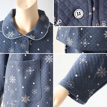 画像をギャラリービューアに読み込む, パジャマ レディース 冬 キルト 肌側綿 かわいい あったかい ルームウェア 長袖 婦人 部屋着 M L やわらかい 柄 上下 冬用 雪柄 花柄 シンプル 無地
