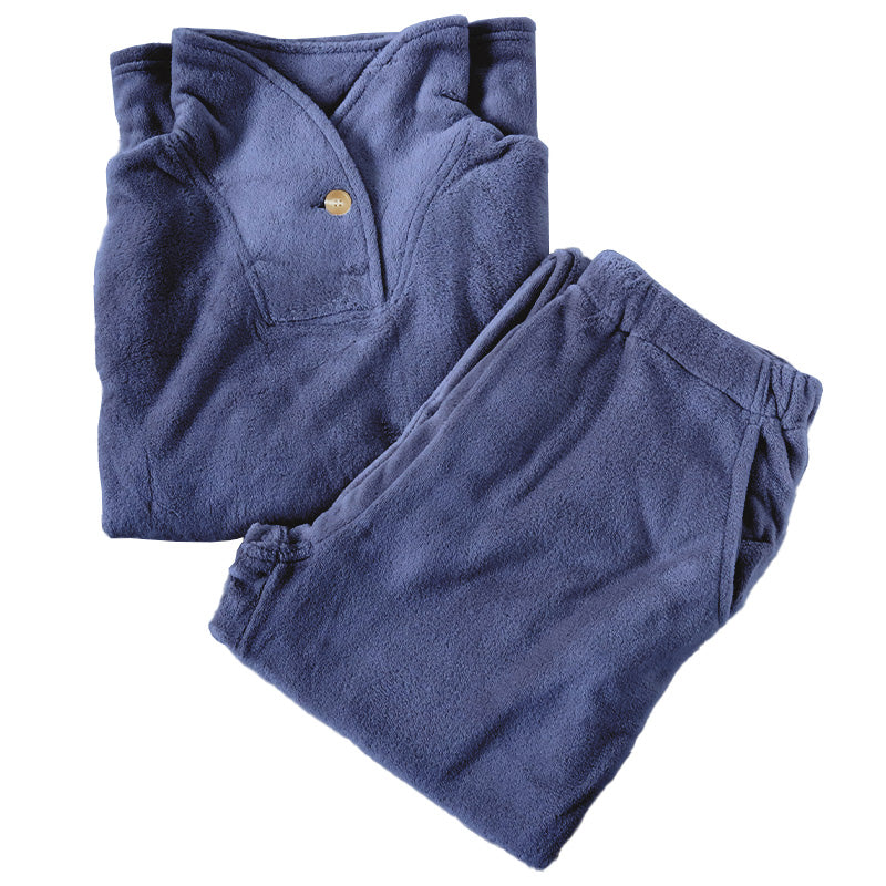 パジャマ レディース 冬 もこもこ かわいい あったかい ルームウェア 長袖 婦人 ヘチマ襟 部屋着 M L やわらかい 冬用 暖かい 上下 無地