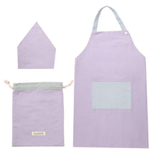 画像をギャラリービューアに読み込む, キッズ エプロン 3点セット 100-120cm 130-160cm 男の子 女の子 子供用 子ども 小学生 小学校 中学生 ポケット付き 巾着袋 三角巾 キッズエプロン 家庭科
