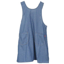 画像をギャラリービューアに読み込む, エプロン デニム レディース メンズ 男女兼用 シンプル 無地 ストライプ 綿混 90cm キッチン 家事 おしゃれ ガーデニング 保育士
