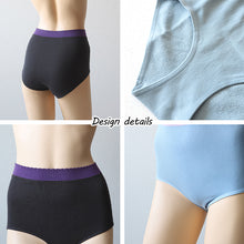 画像をギャラリービューアに読み込む, ショーツ レディース 深ばき ハイウエスト 綿 ストレッチ M～LL 深履き 深め お腹すっぽり 下着 女性 インナー 体型カバー 補正 冷え対策 伸びる サイド縫い目なし (在庫限り)
