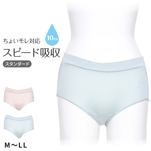 失禁ショーツ ちょいモレ 吸水 スタンダード 10ml 10cc M L LL 介護 ショーツ 下着 軽失禁 尿漏れ 尿モレ 抗菌防臭 産後ケア シンプル 無地 cocorun