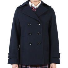 画像をギャラリービューアに読み込む, スクールコート ピーコート ショート丈 女子 男子 高校生 中学生 紺 黒 グレー S～3L (通学 Pコート 学生 レディース メンズ ウール混) (送料無料) (取寄せ)
