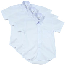 画像をギャラリービューアに読み込む, 男子半袖カッターシャツ（第１ボタンがスナップ）3枚セット 110cm～130cm (学生服 ワイシャツ 小学生 男の子 制服 シャツ 形態安定 ノーアイロン Yシャツ) (送料無料)
